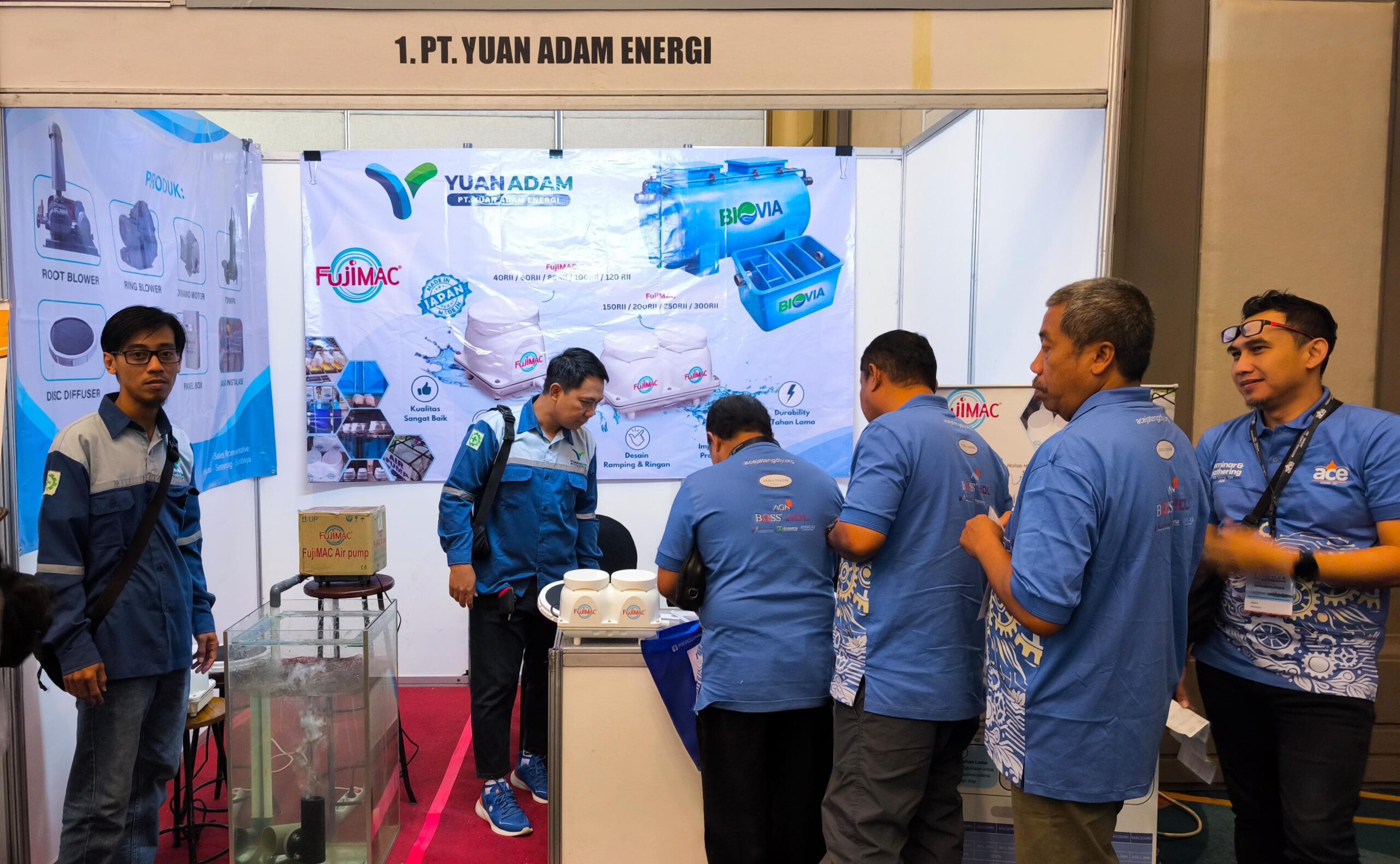 Area workshop fabrikasi fiberglass Pabrik Tangki IPAL PT Yuan Adam Energi