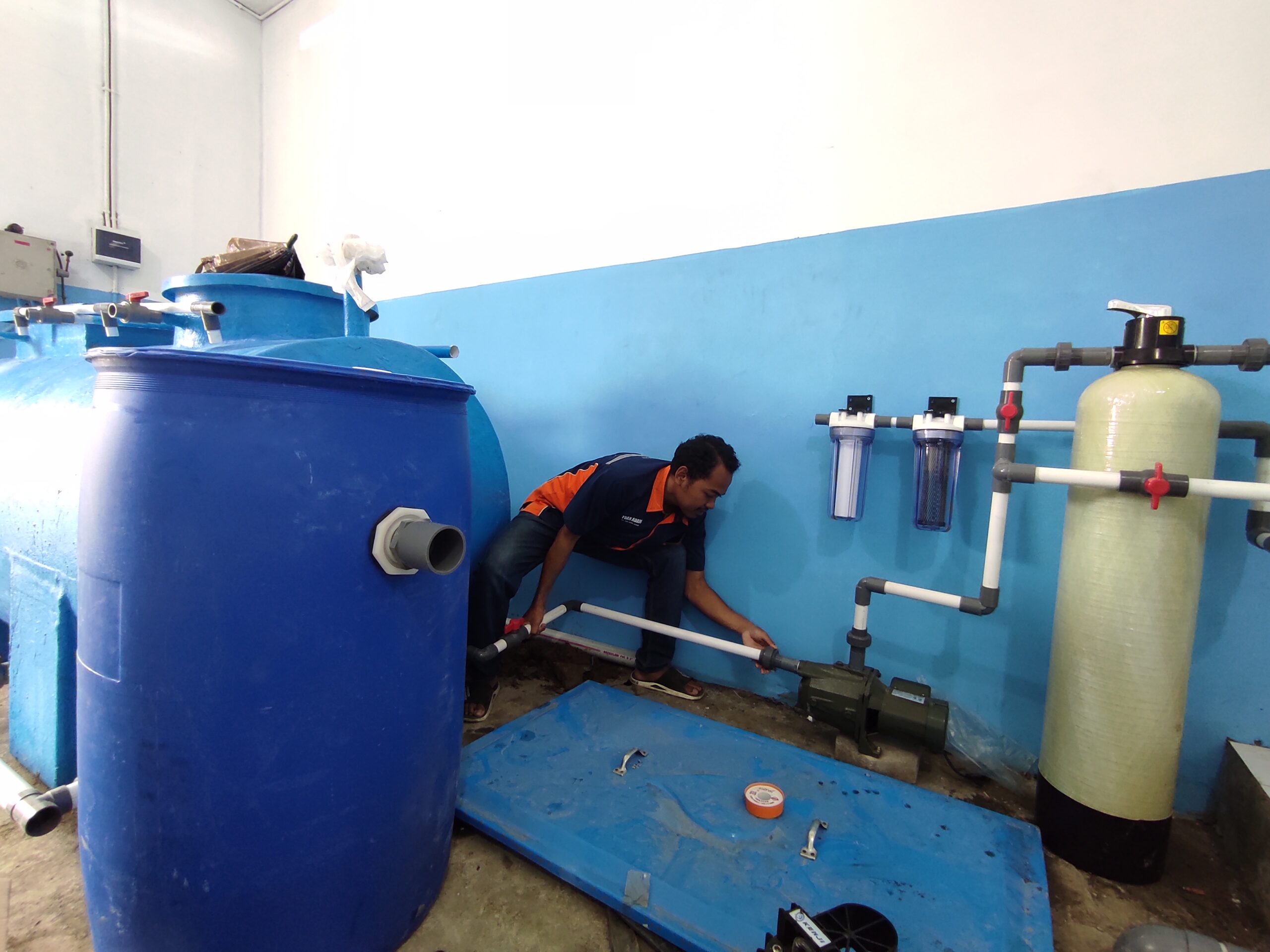 Dokumentasi pemasangan STP Tank di kawasan industri oleh Pabrik Tangki IPAL BIOVIA