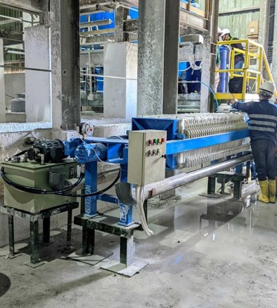 Filter Press Dewatering Sludge - Supplier Indonesia Unit filter press untuk pengolahan lumpur industri di Jakarta dan kota besar Indonesia
