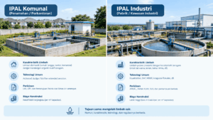 Perbedaan IPAL komunal dan IPAL industri — Sistem pengolahan limbah untuk masyarakat dan pabrik