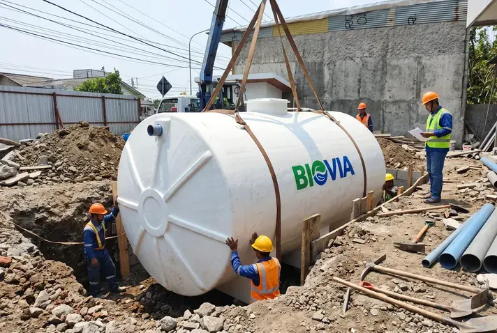 Pabrik Tangki Fiber BIOVIA - Produsen Biotank Biofilter FRP Fasilitas pabrik tangki fiber BIOVIA produsen biotank biofilter FRP