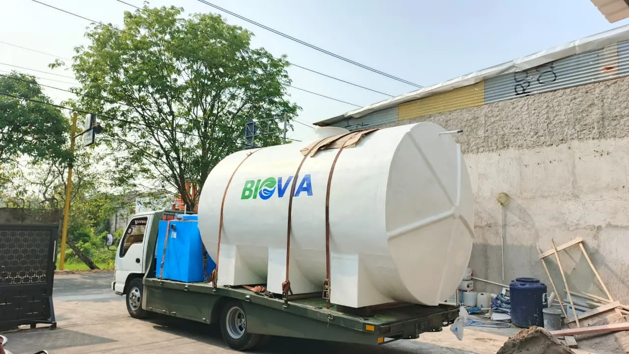 Jual Biotank Biofilter FRP - Tangki Sanitasi BIOVIA Jual Biotank Biofilter FRP BIOVIA tangki biofilter fiber pengolahan limbah domestik bebas bau