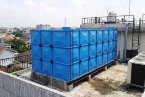 Roof Tank Fiber untuk gedung sebagai penampungan air bersih